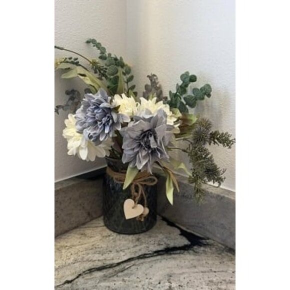 New Faux Flowers in Vase,Artificial Flowers in Vase,Table Centerpieces - Picture 2 of 2